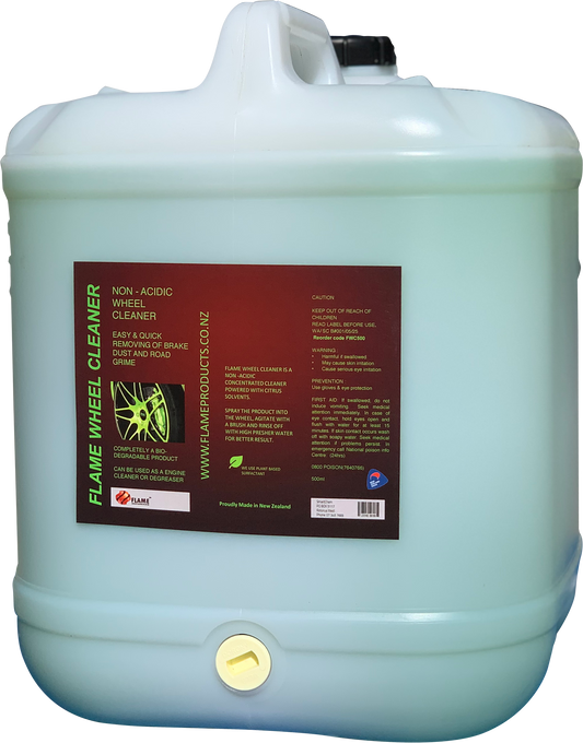 FLAME wheel cleaner 20L container with tap, front view